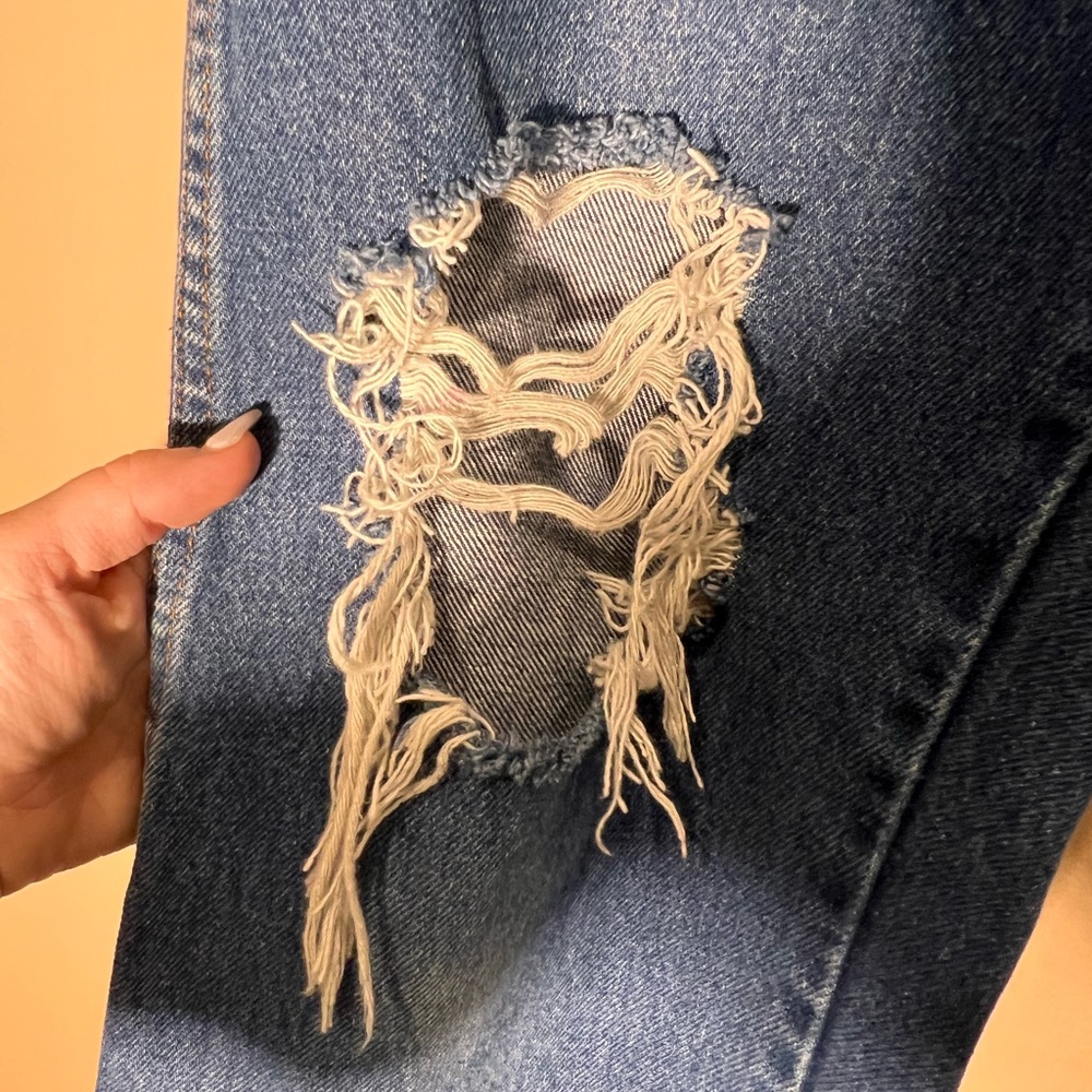 Rustler by Wrangler Ripped Straight Leg Jeans Women’s Size 32W/32L - Picture 4 of 8